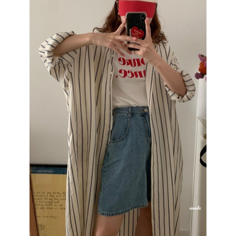 Korean Minimalist Loose Collar - Korean Style A Line Shirt Dress 评论和价格