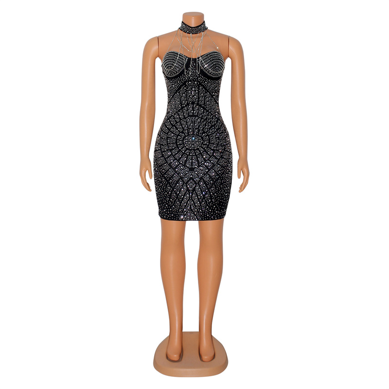 Doyerl Sparkly Rhinestones Dia - Sparkly Rhinestone Club Party Dress 评论和价格