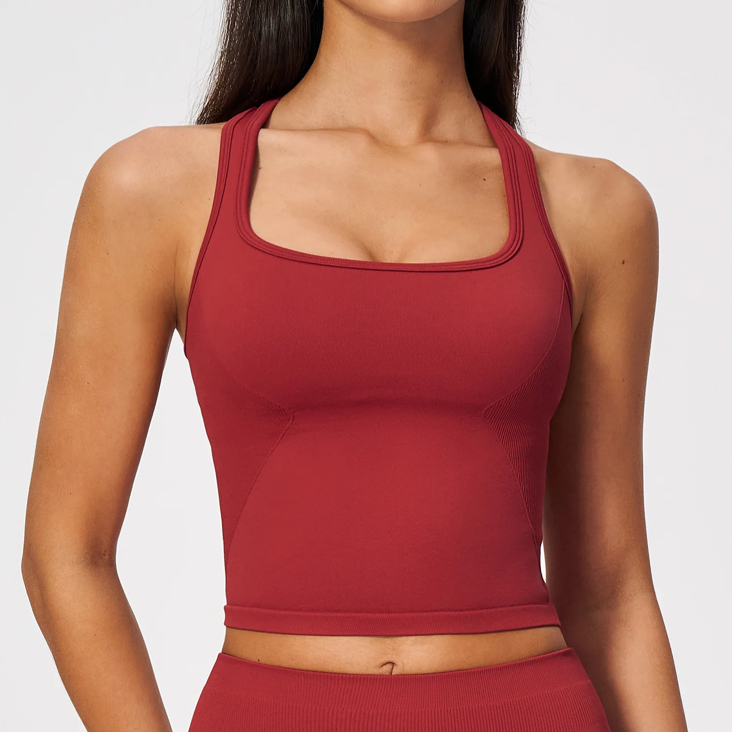Women Seamless Ribbed Yoga Spo - Seamless Ribbed Workout Tank Top 评论和价格