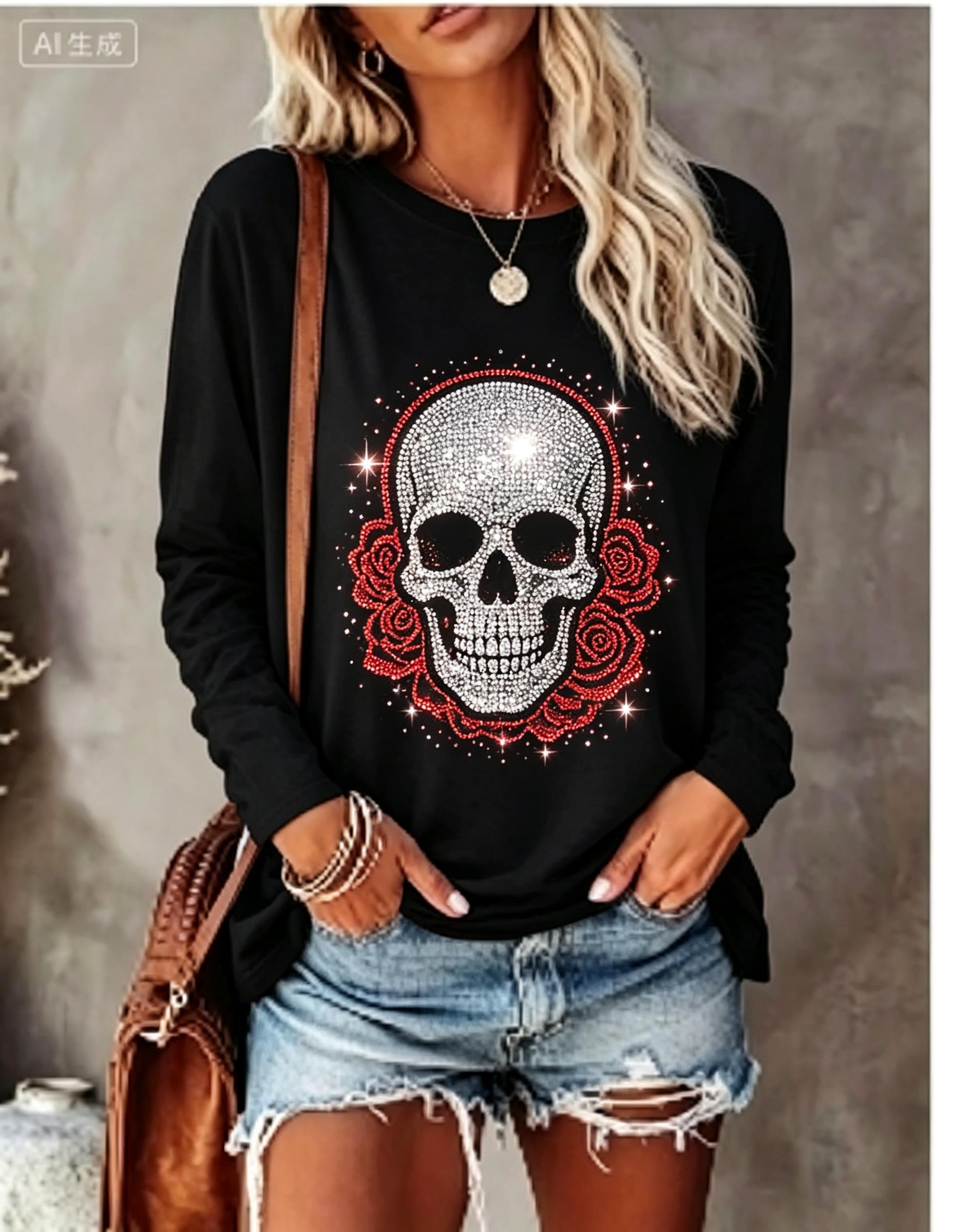 Women Long Sleeve T‑Shirt Simu - Blouses 评论和价格